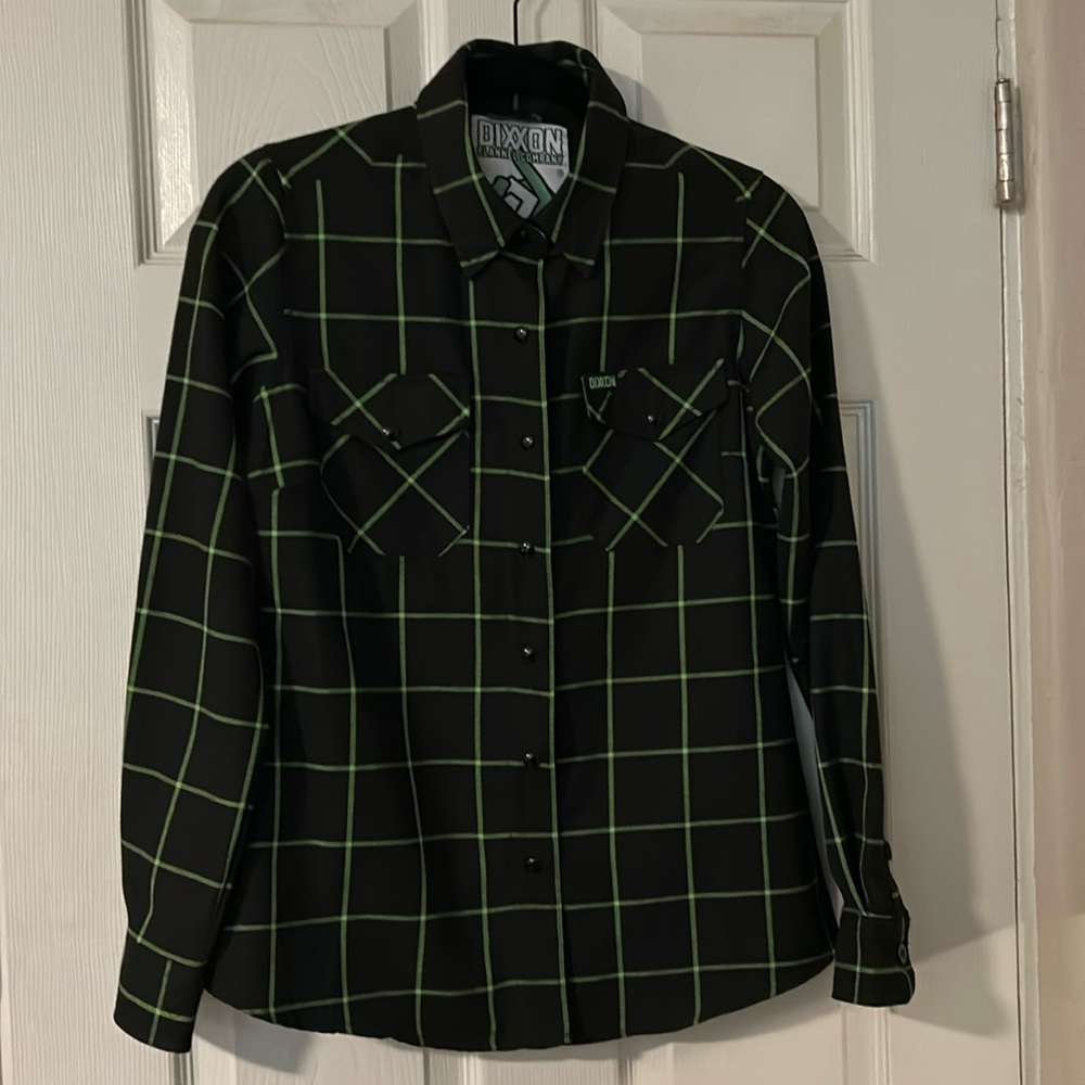 Dixxon size Small women’s flannel snap button “the factory”